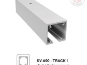 Saheco Top Track - Star Ceiling Mount - 2m - Satin Anodized Aluminium